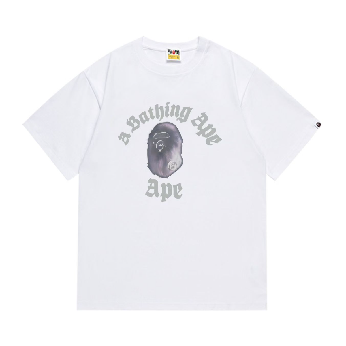 Bathing Shark and ape head print T-Shirt NextBlock
