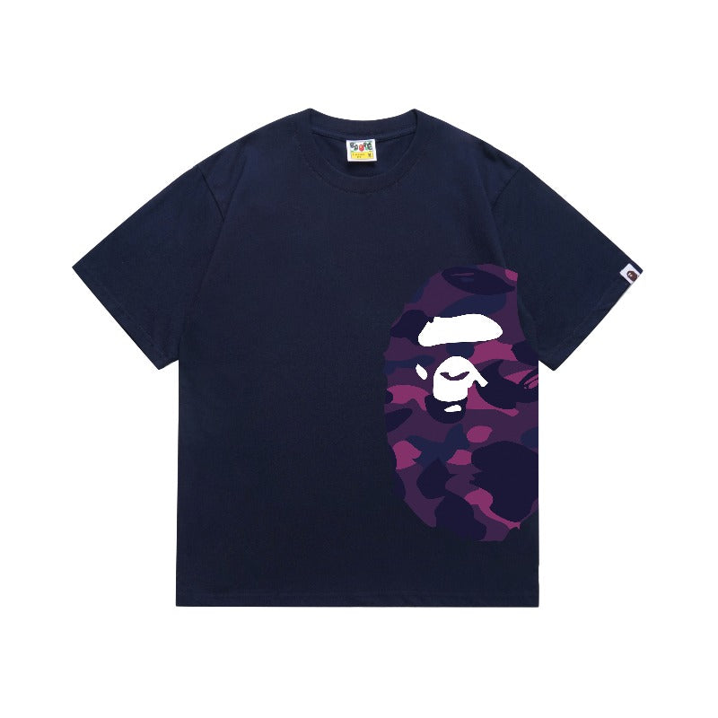 Bathing Shark and ape head print T Shirts NextBlock