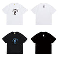 Bathing Shark and ape head print T Shirts NextBlock