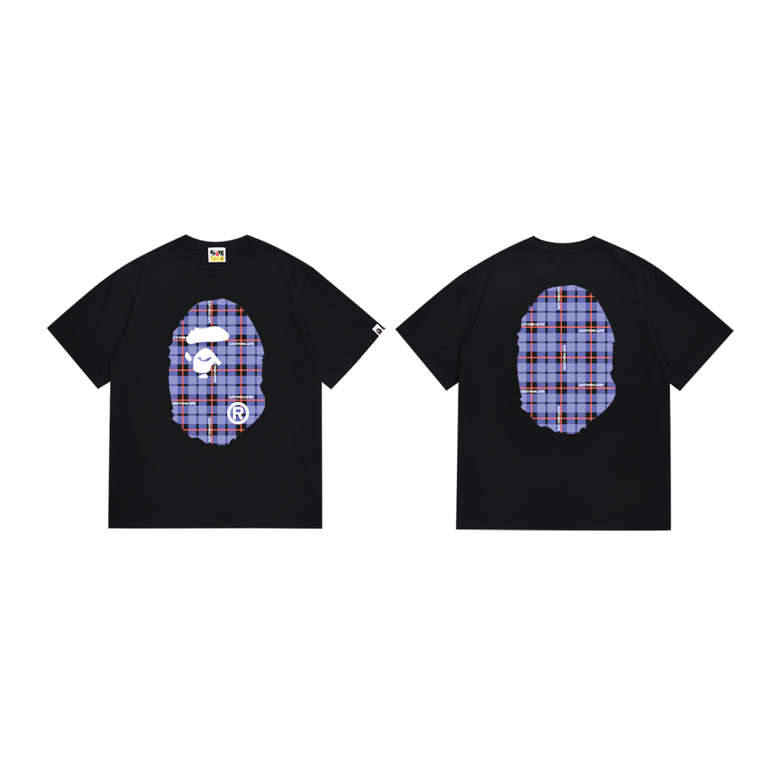 Bathing Shark and ape head print T-Shirt NextBlock