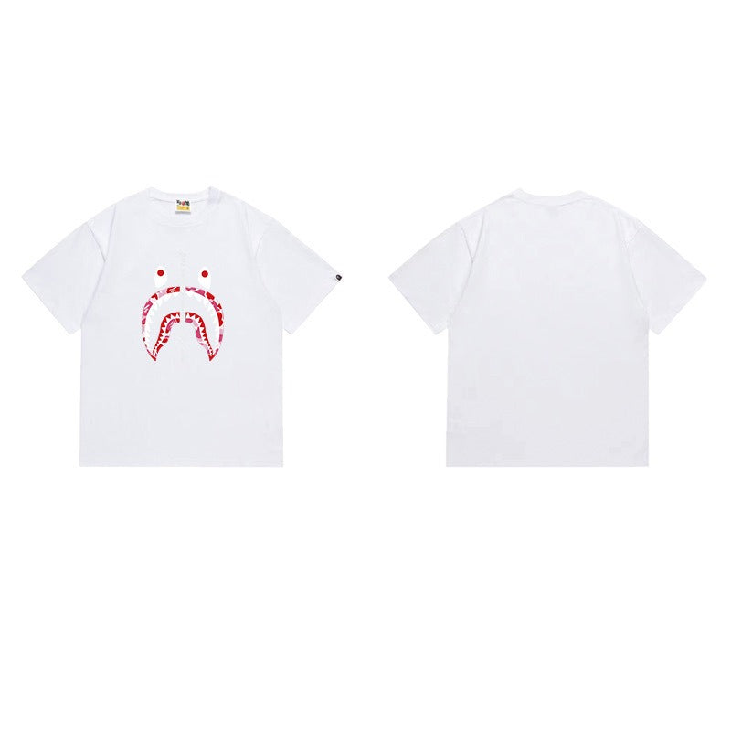 Bathing Shark and ape head print T Shirts NextBlock