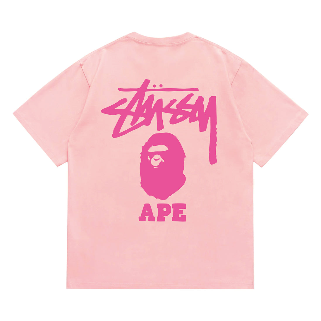 Bathing Shark and ape head print T-Shirt NextBlock