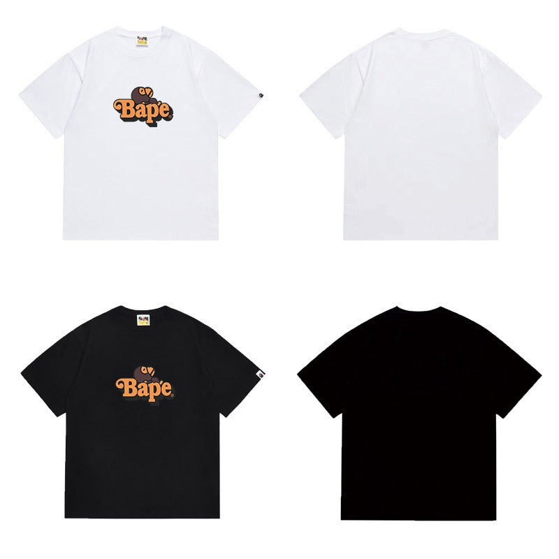 Bathing Shark and ape head print T Shirts NextBlock