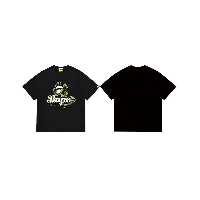 Bathing Shark and ape head print T Shirts NextBlock