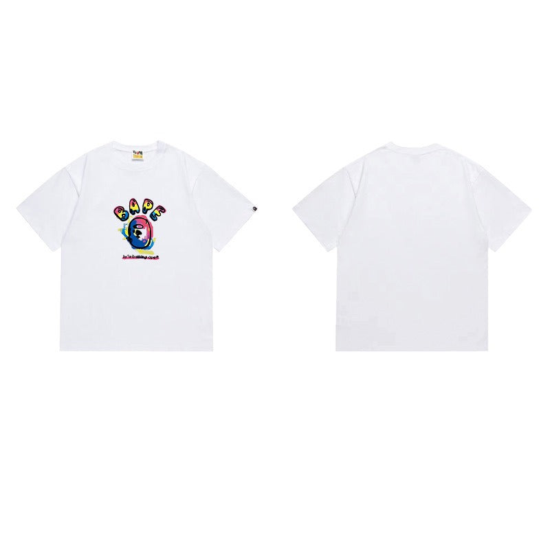 Bathing Shark and ape head print T Shirts NextBlock