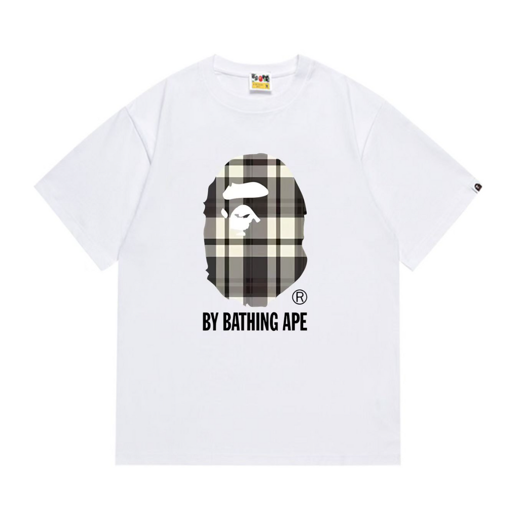 Bathing Shark and ape head print T-Shirt NextBlock