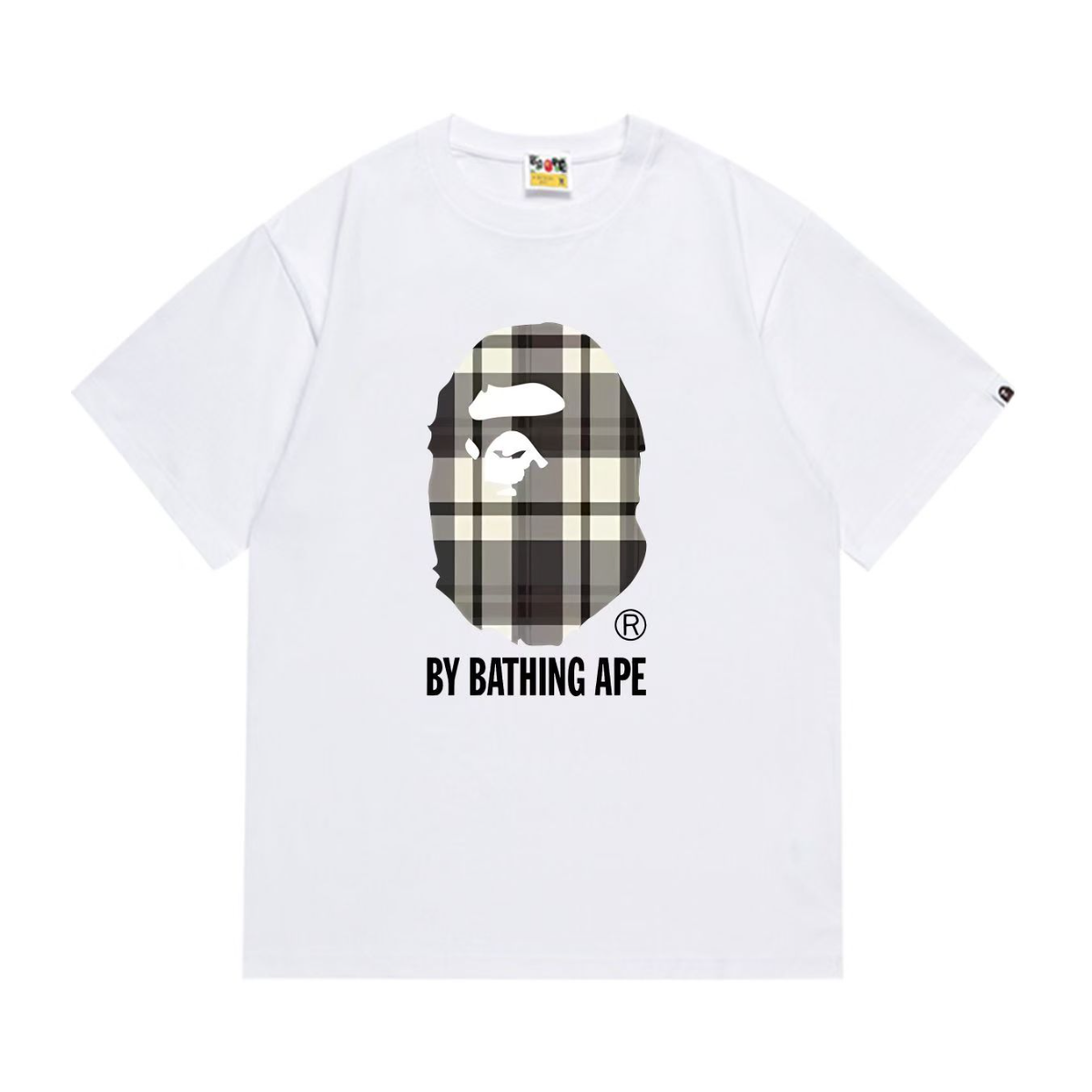 Bathing Shark and ape head print T-Shirt NextBlock