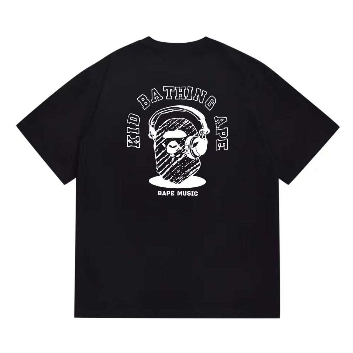 Bathing Shark and ape head print T-Shirt NextBlock