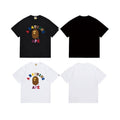 Bathing Shark and ape head print T Shirts NextBlock