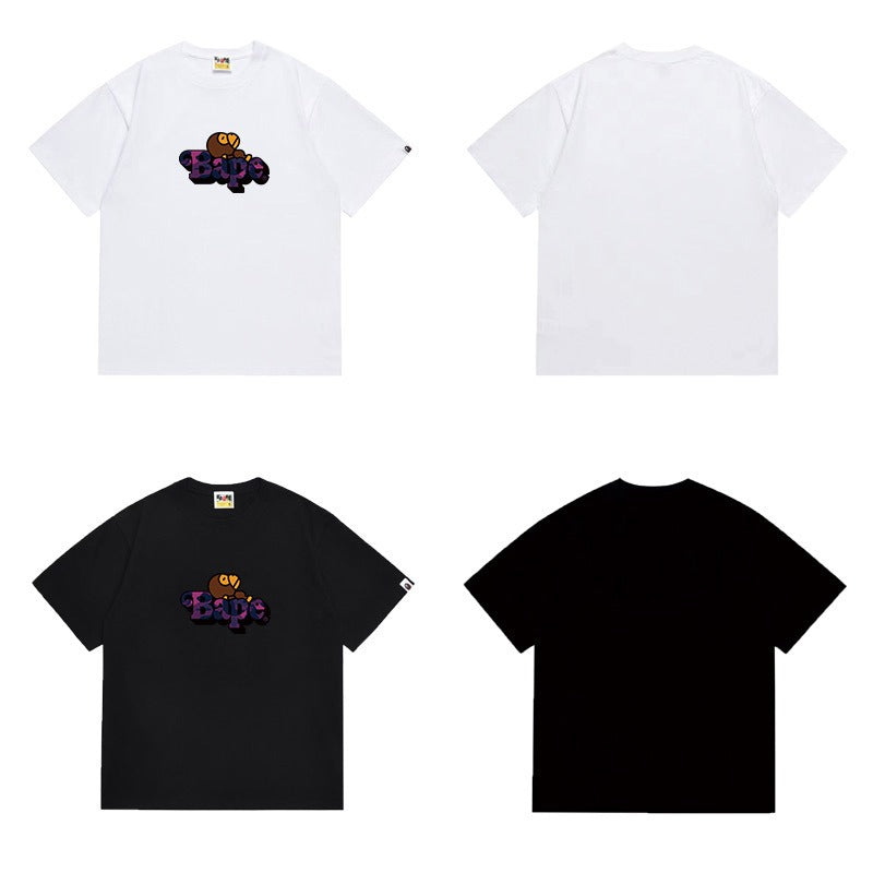 Bathing Shark and ape head print T Shirts NextBlock