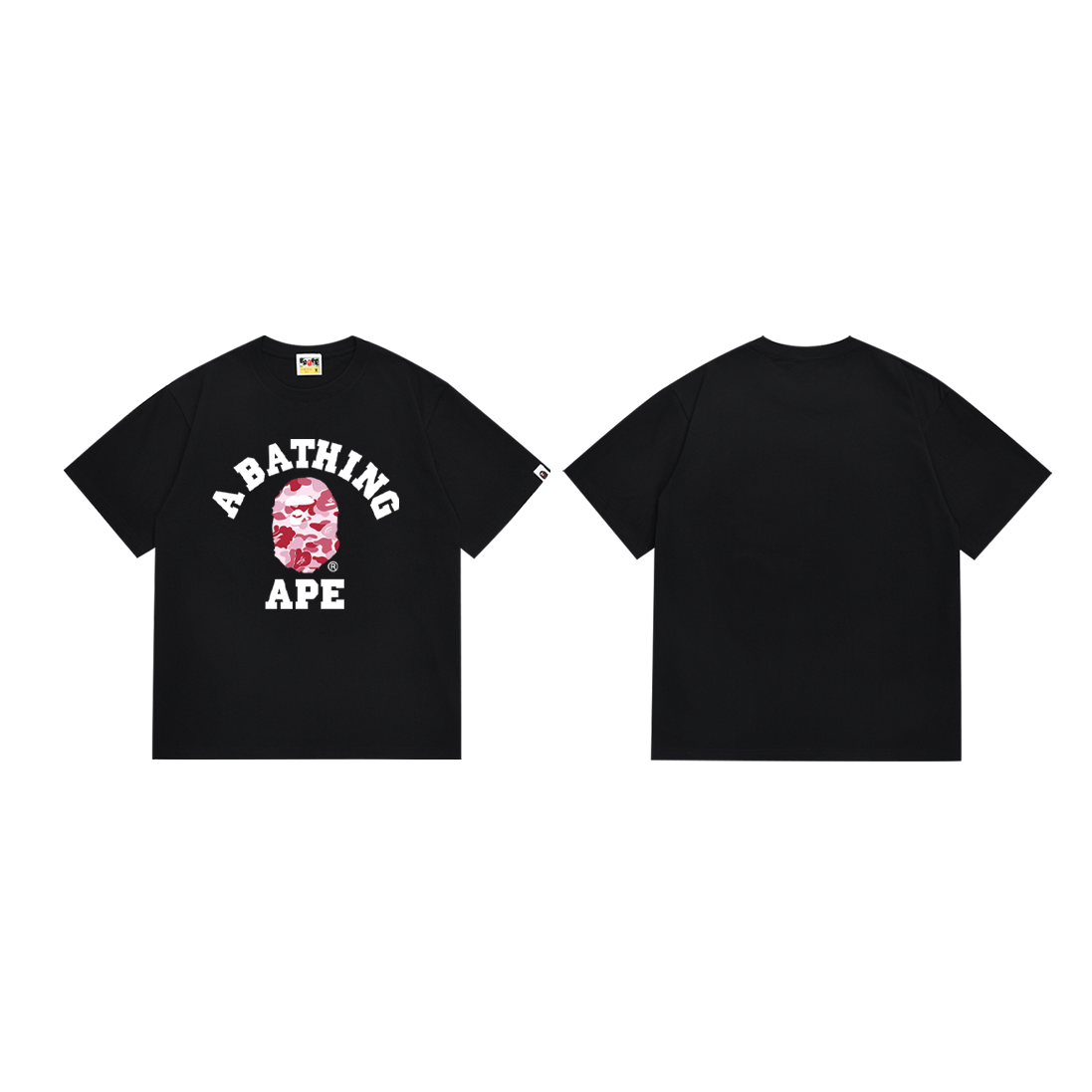 Bathing Shark and ape head print T-Shirt NextBlock