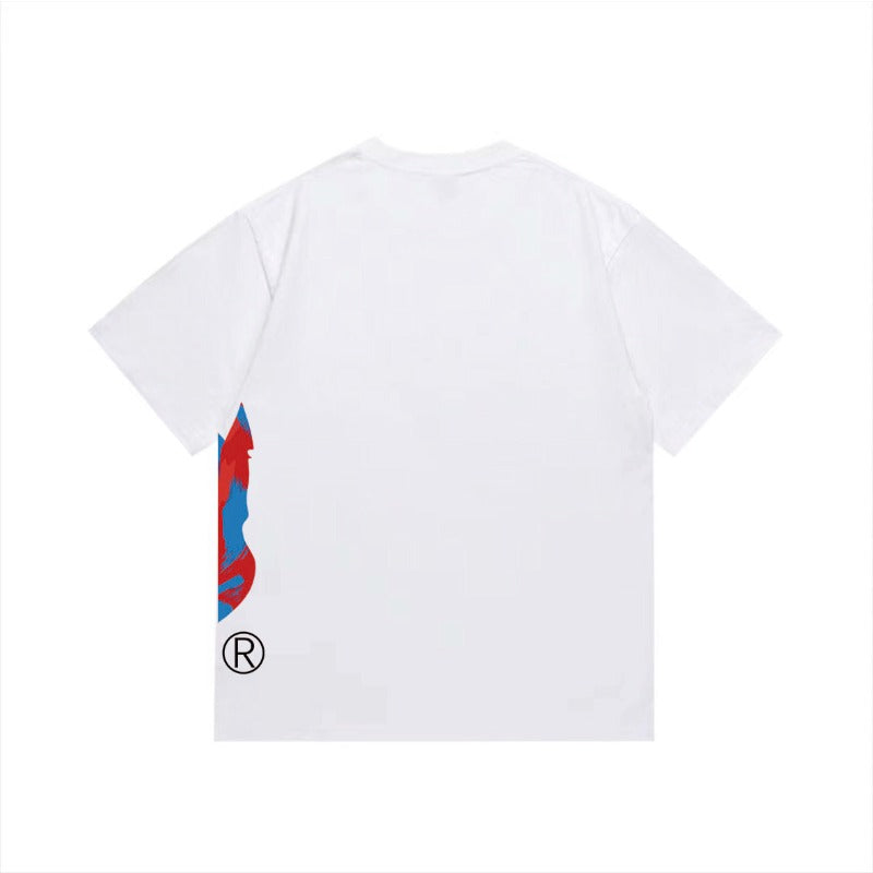 Bathing Shark and ape head print T Shirts NextBlock