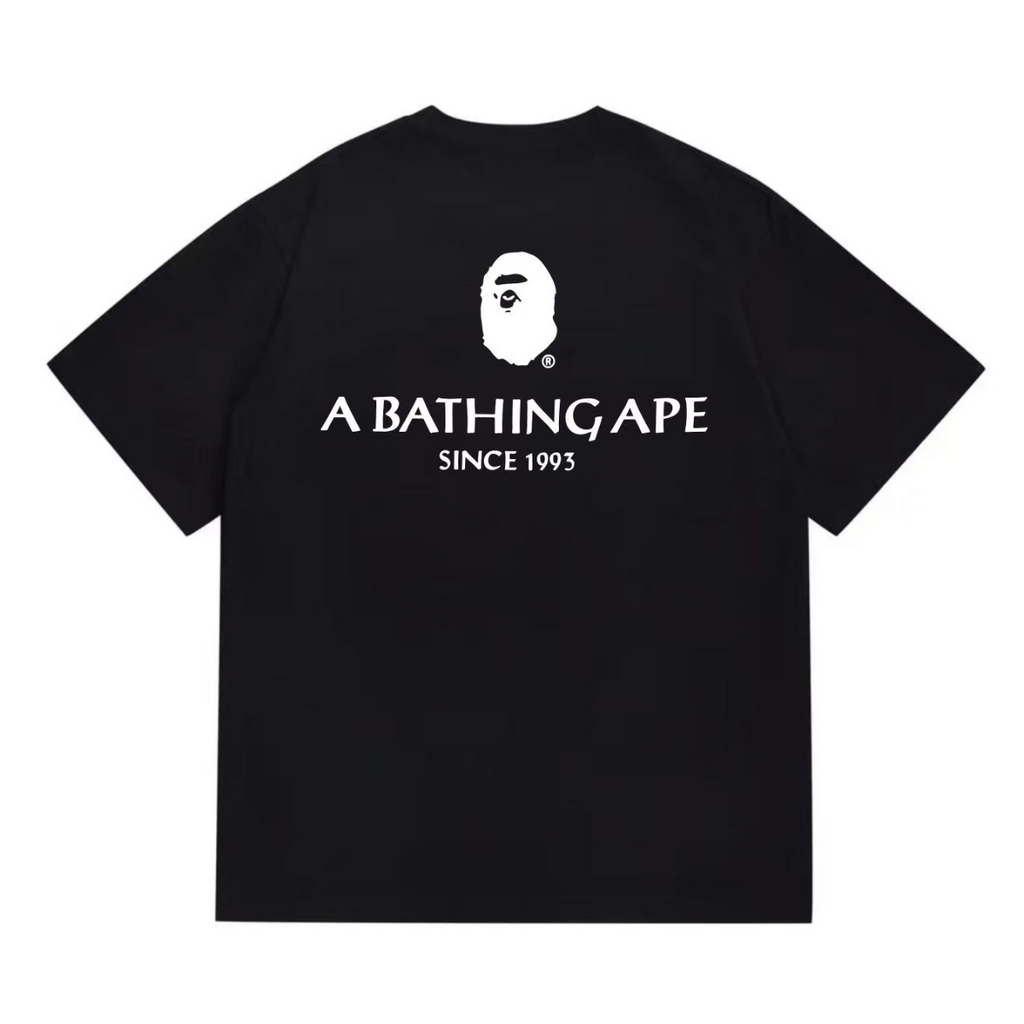Bathing Shark and ape head print T-Shirt NextBlock
