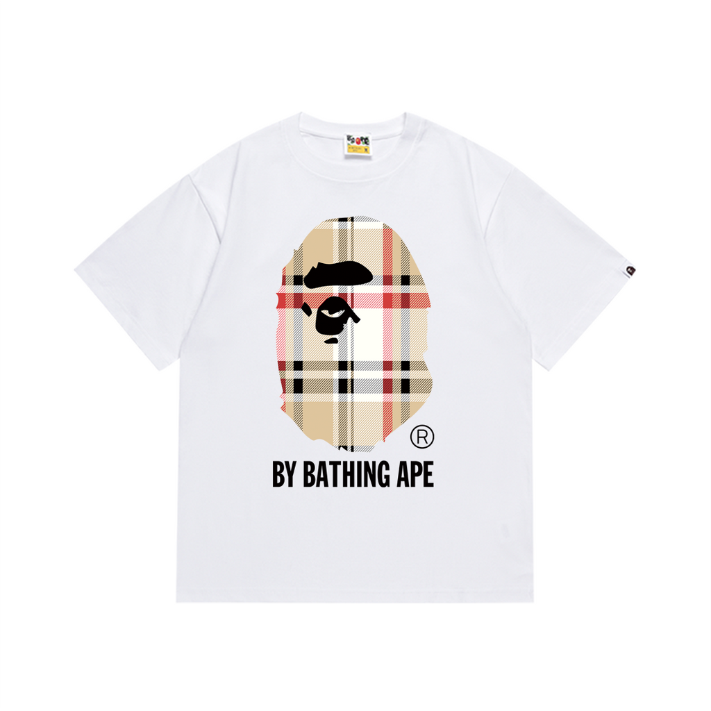 Bathing Shark and ape head print T-Shirt NextBlock