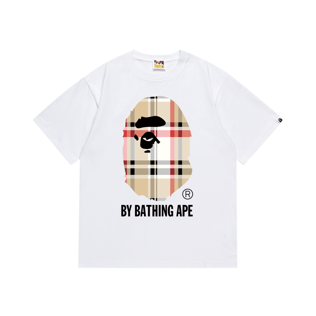 Bathing Shark and ape head print T-Shirt NextBlock