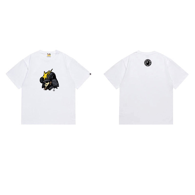 Bathing Shark and ape head print T Shirts NextBlock