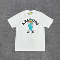 Bathing Shark and ape head print T-Shirt NextBlock