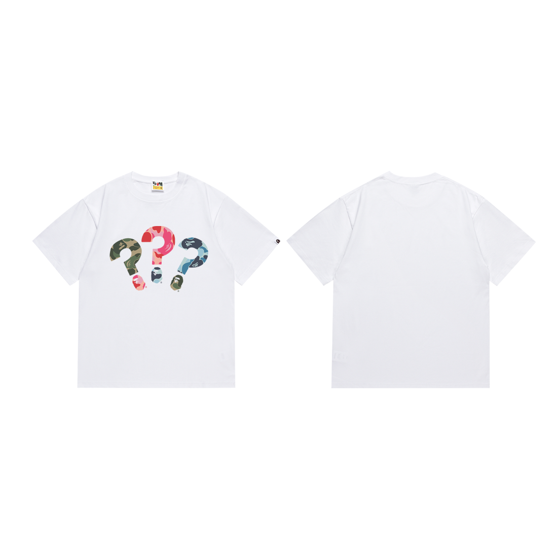 Bathing Shark and ape head print T-Shirt NextBlock