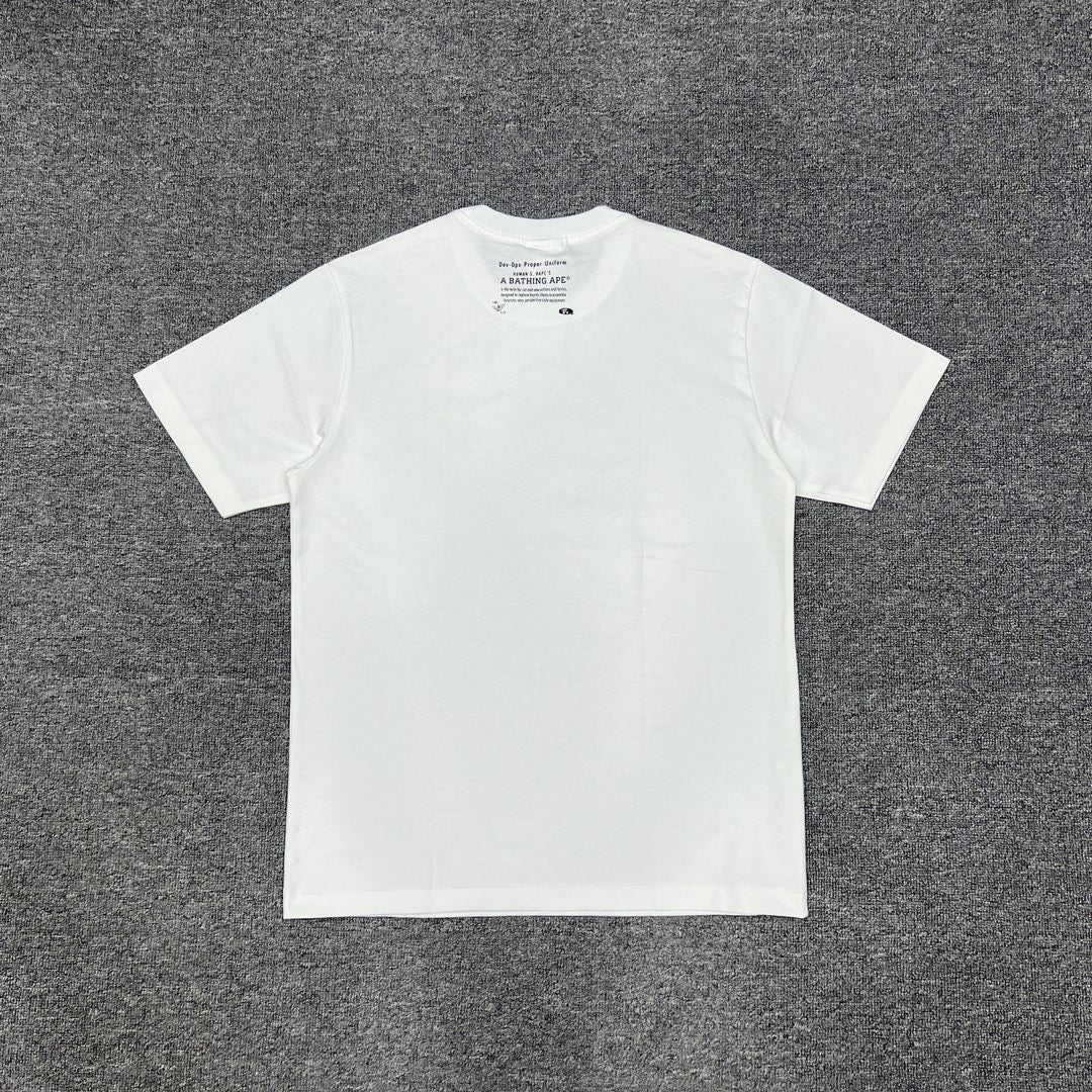 Bathing Shark and ape head print T-Shirt NextBlock