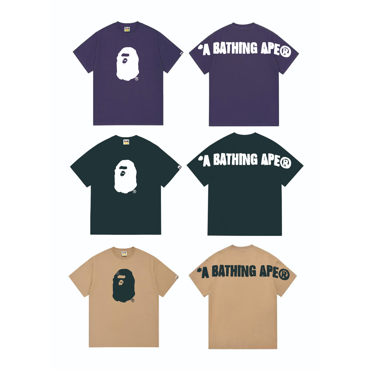 Bathing Shark and ape head print T-Shirt NextBlock