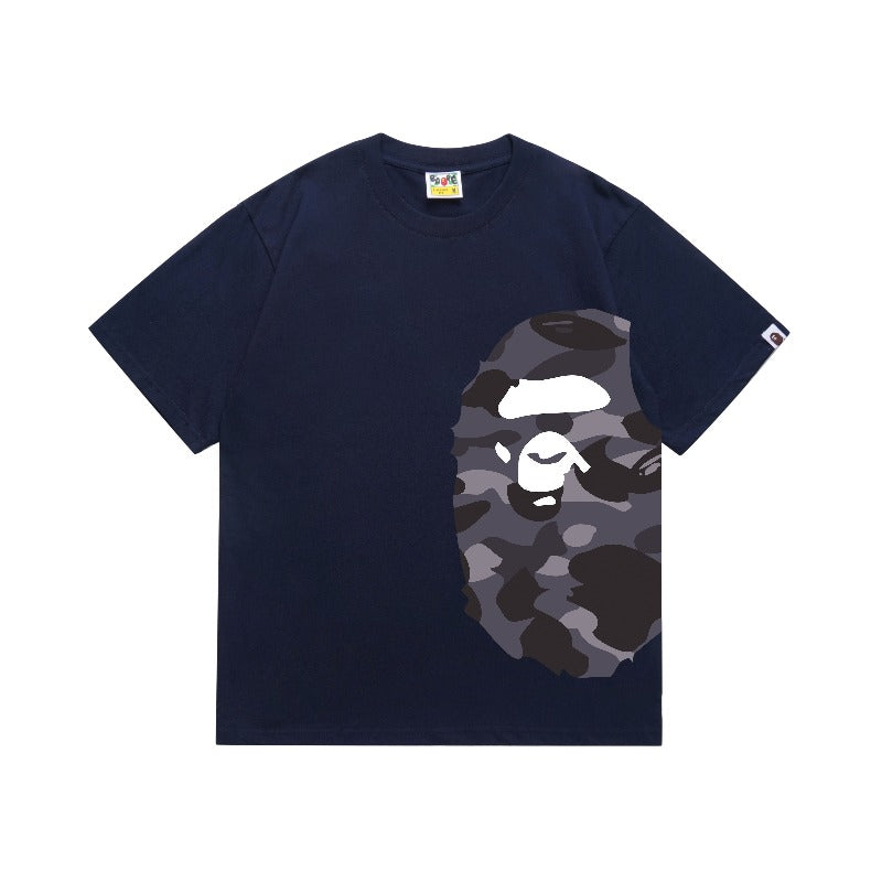 Bathing Shark and ape head print T Shirts NextBlock