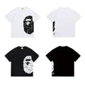 Bathing Shark and ape head print T Shirts NextBlock