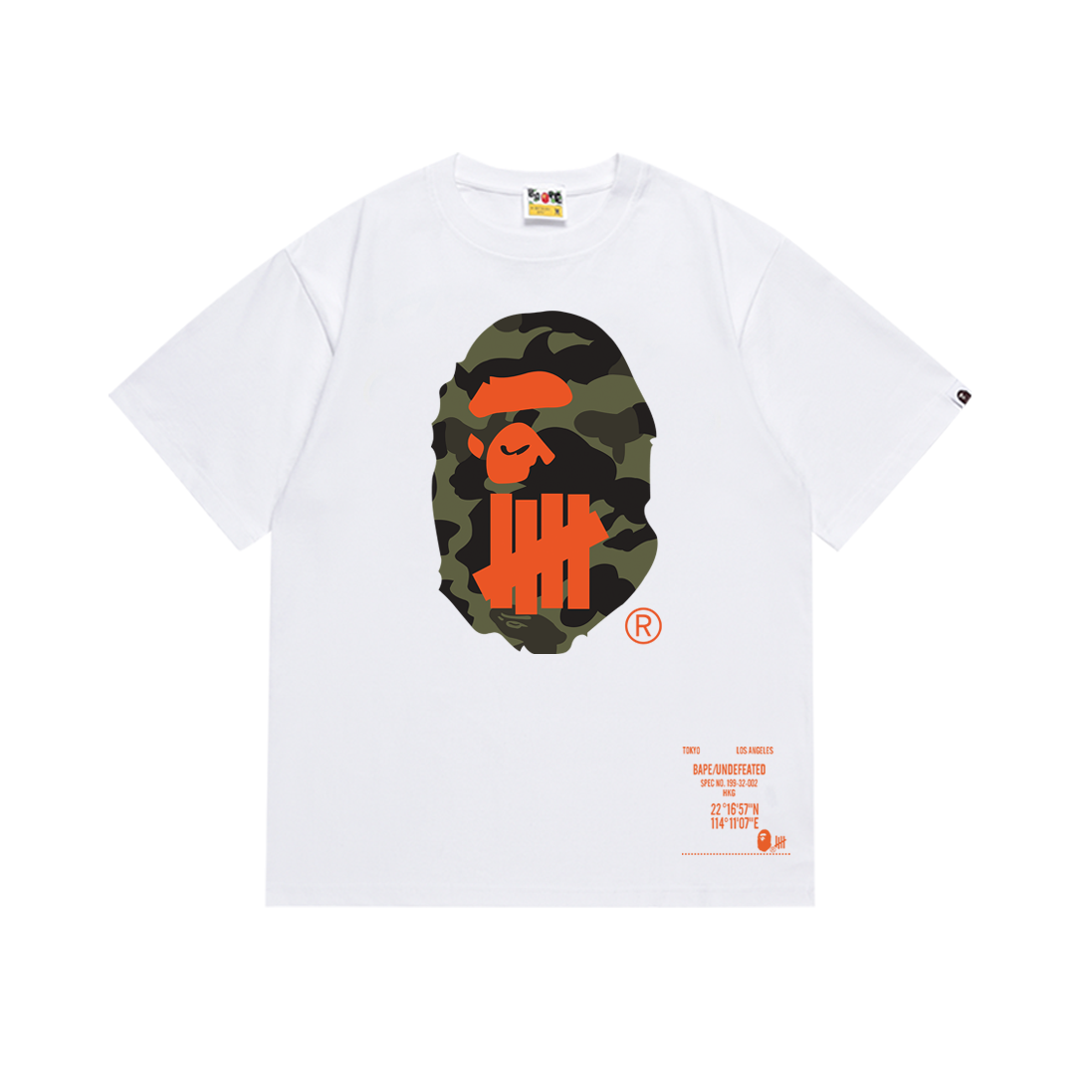 Bathing Shark and ape head print T-Shirt NextBlock