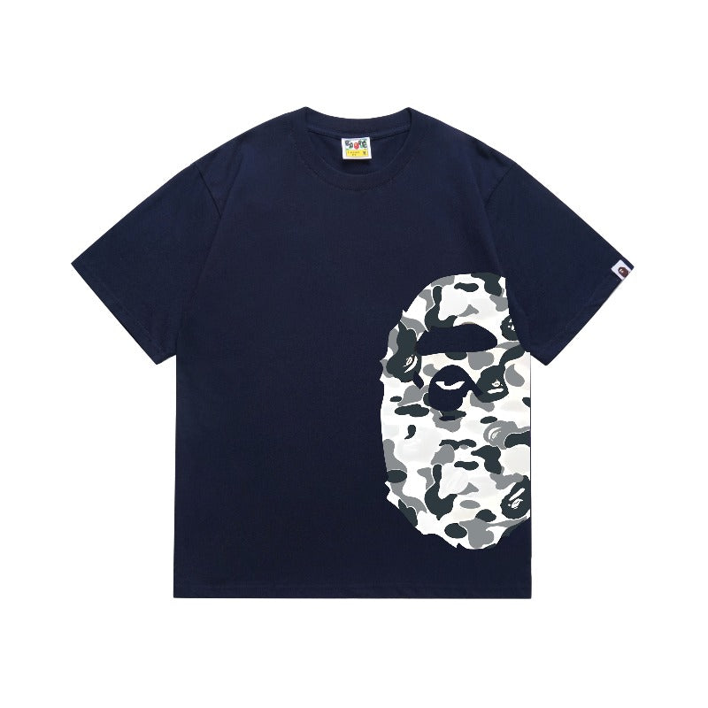 Bathing Shark and ape head print T Shirts NextBlock