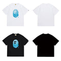 Bathing Shark and ape head print T Shirts NextBlock