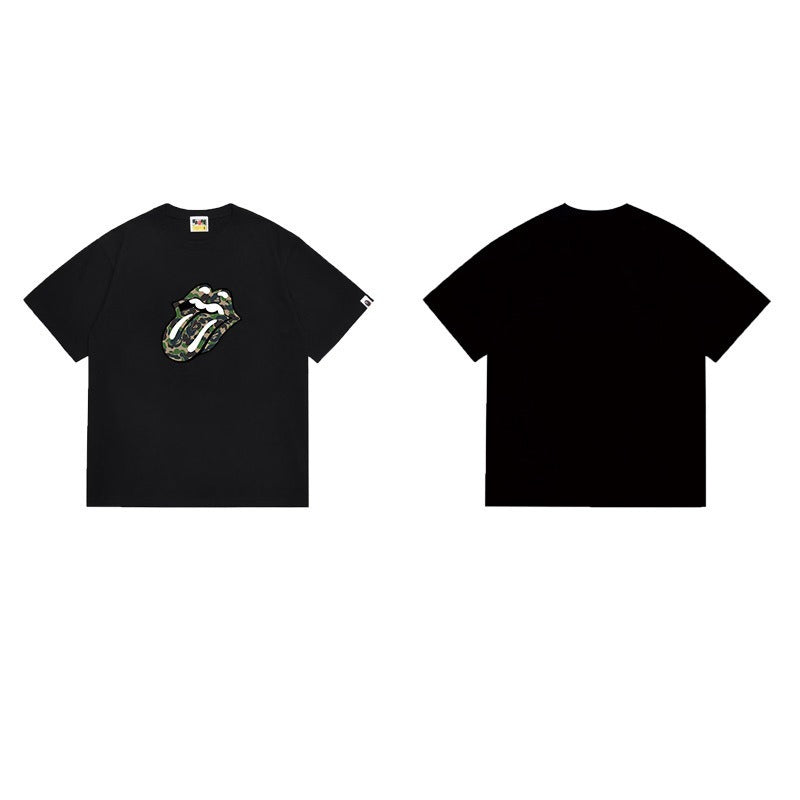 Bathing Shark and ape head print T Shirts NextBlock