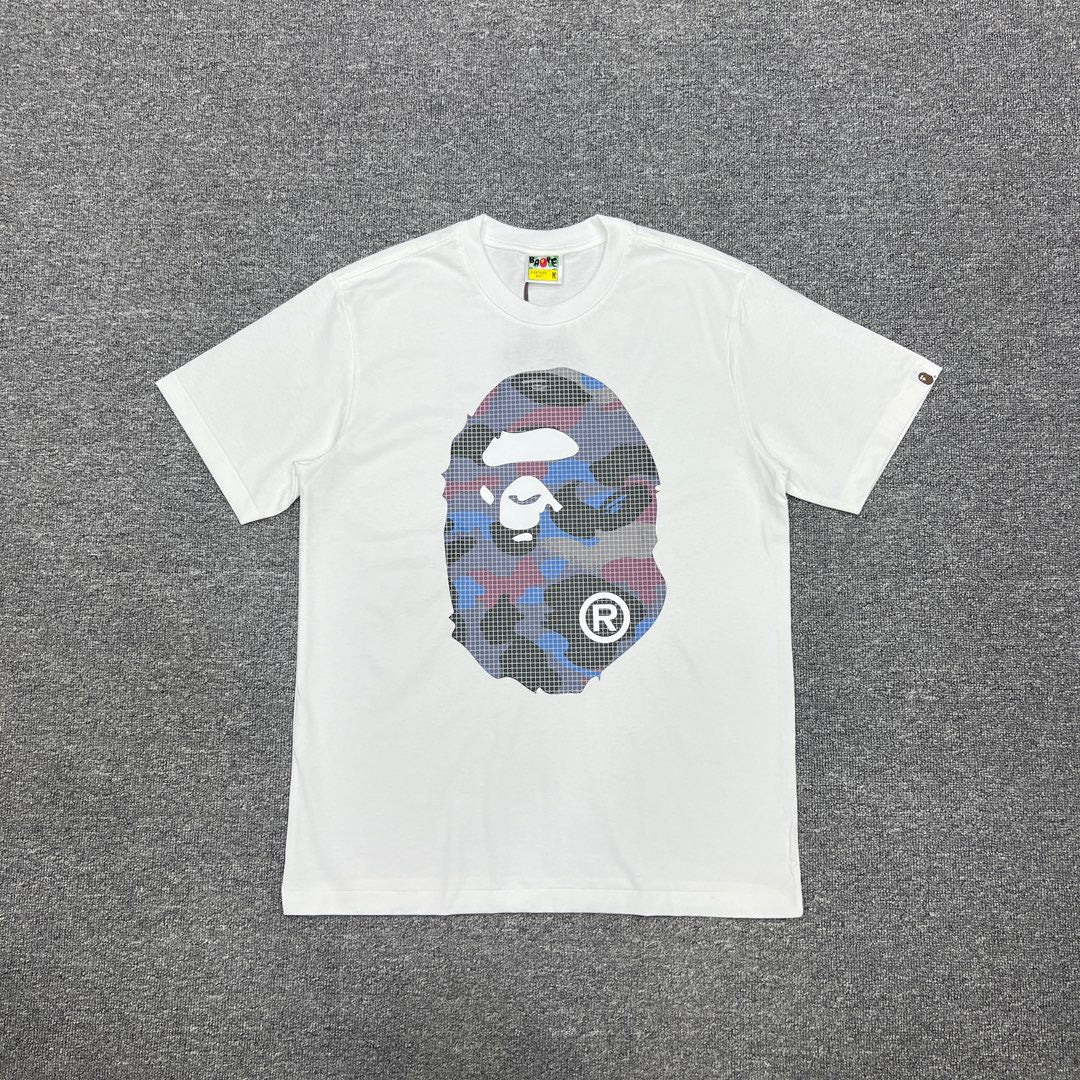 Bathing Shark and ape head print T-Shirt NextBlock