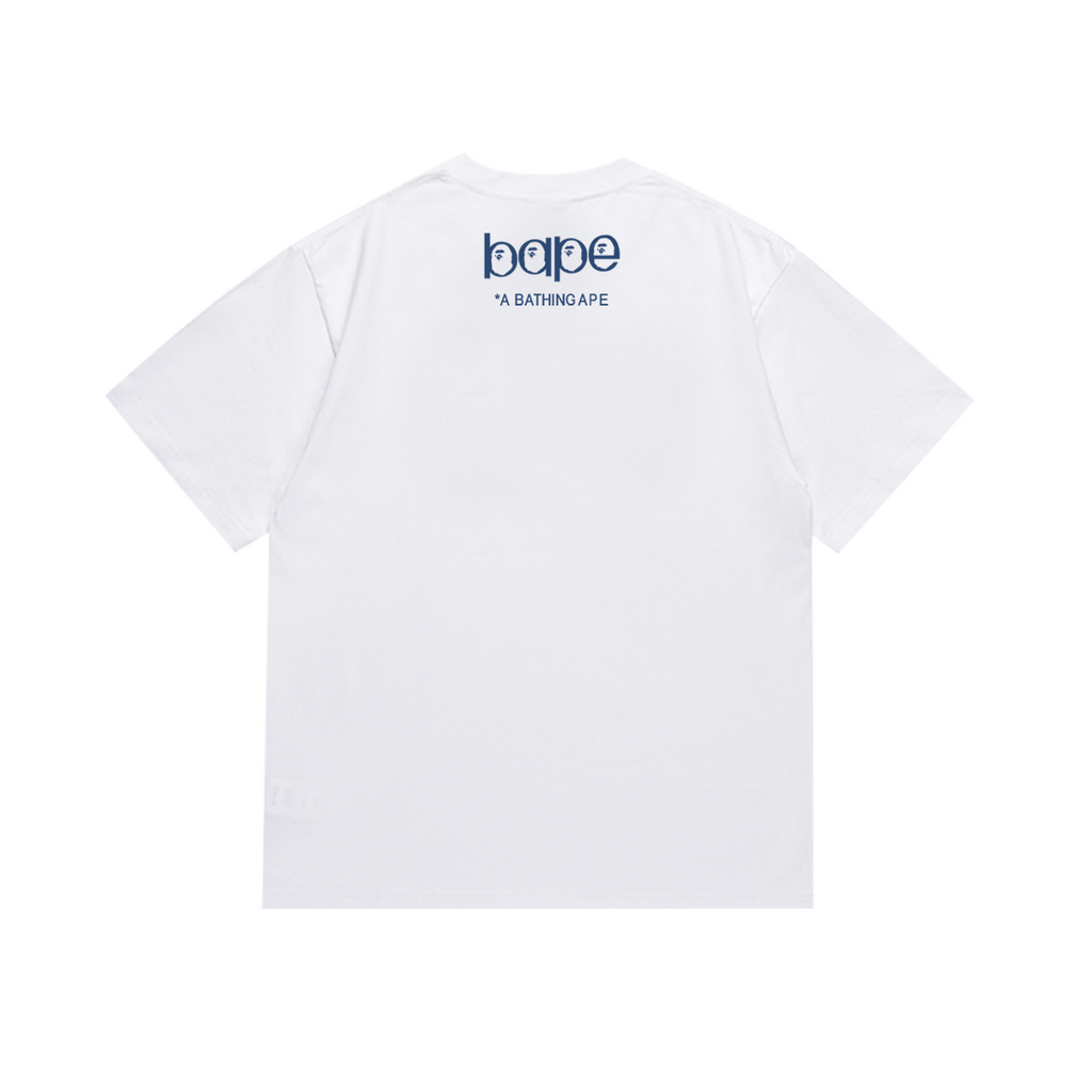 Bathing Shark and ape head print T-Shirt NextBlock