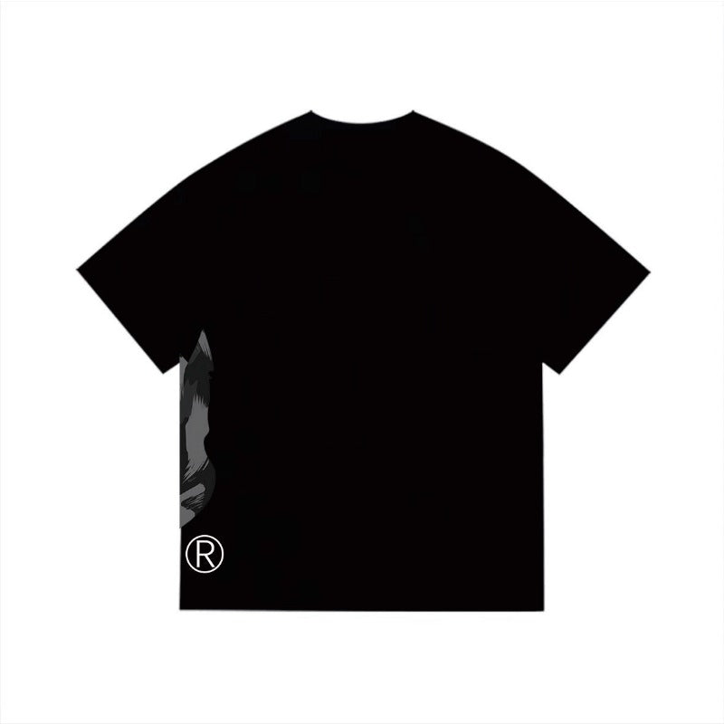 Bathing Shark and ape head print T Shirts NextBlock