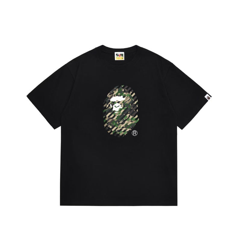 Bathing Shark and ape head print T Shirts NextBlock