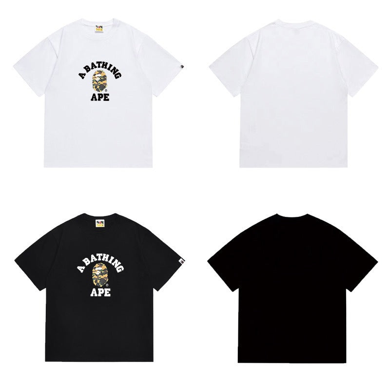 Bathing Shark and ape head print T Shirts NextBlock
