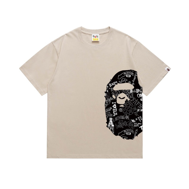 Bathing Shark and ape head print T Shirts NextBlock