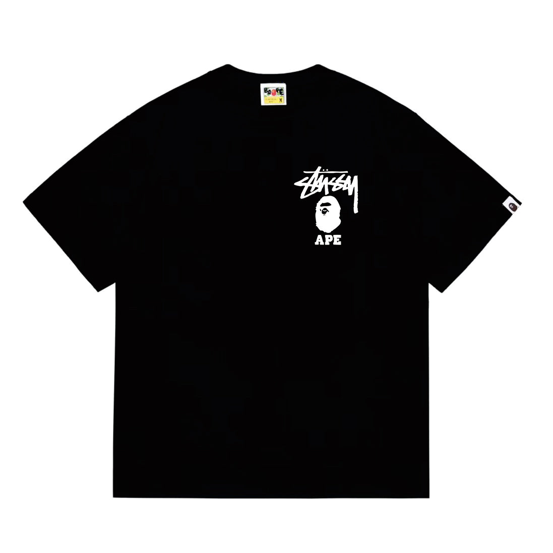 Bathing Shark and ape head print T-Shirt NextBlock