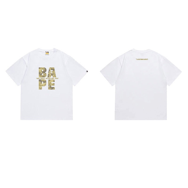 Bathing Shark and ape head print T Shirts NextBlock