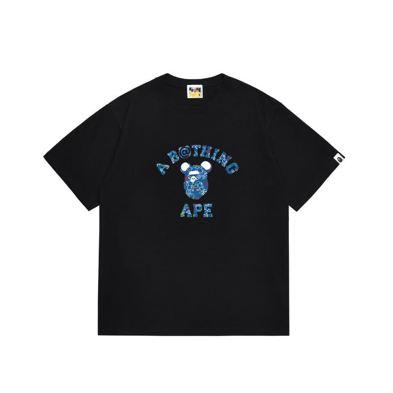 Bathing Shark and ape head print T Shirts NextBlock