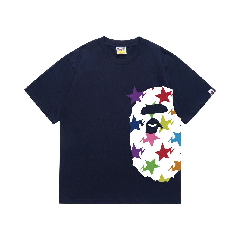 Bathing Shark and ape head print T Shirts NextBlock