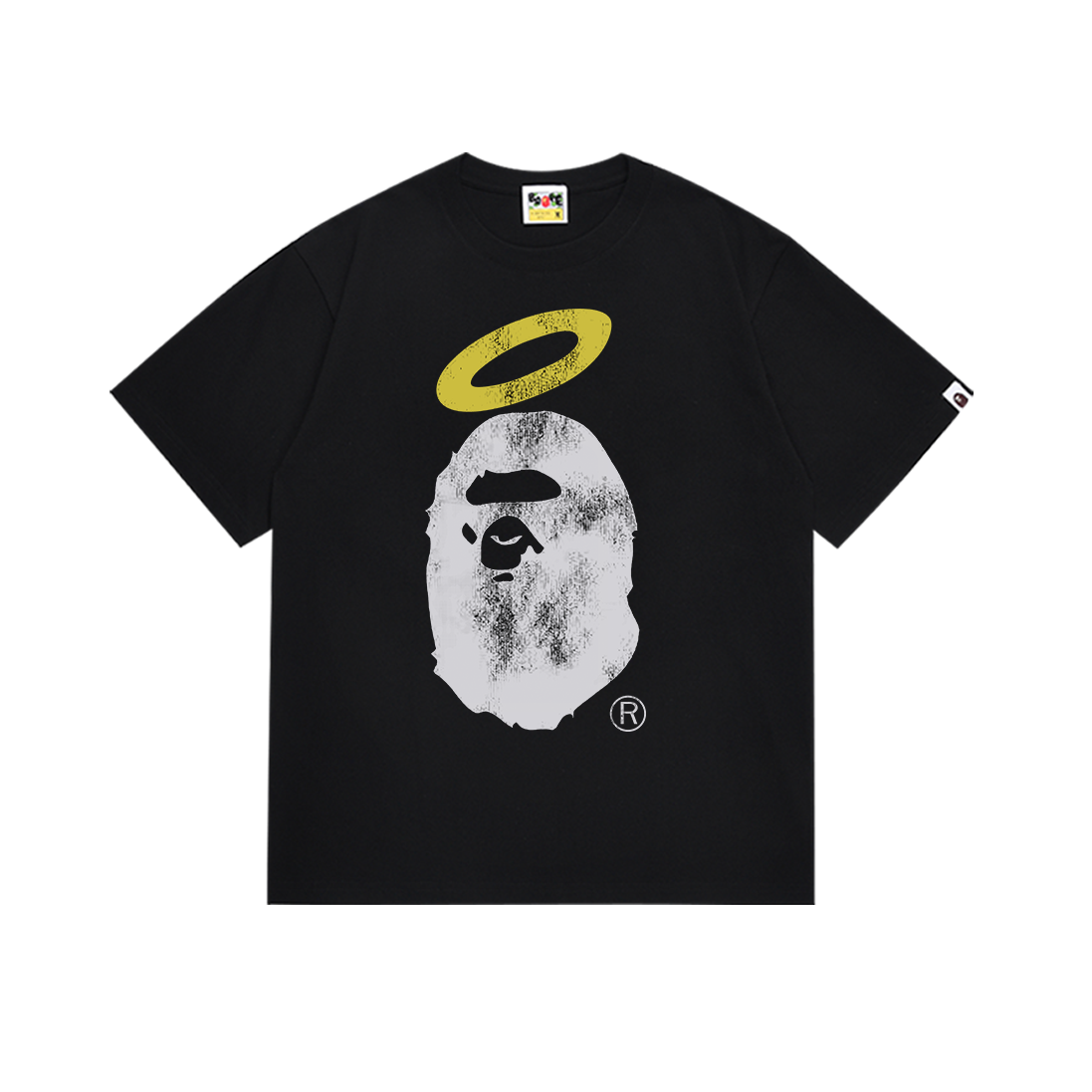 Bathing Shark and ape head print T-Shirt NextBlock