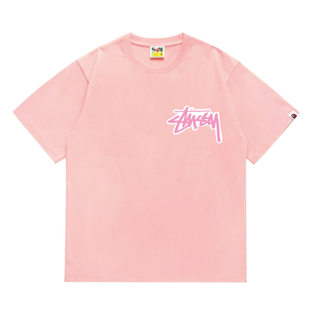 Bathing Shark and ape head print T-Shirt NextBlock
