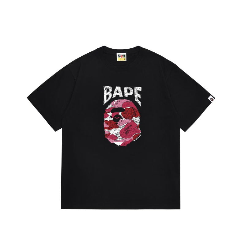 Bathing Shark and ape head print T Shirts NextBlock