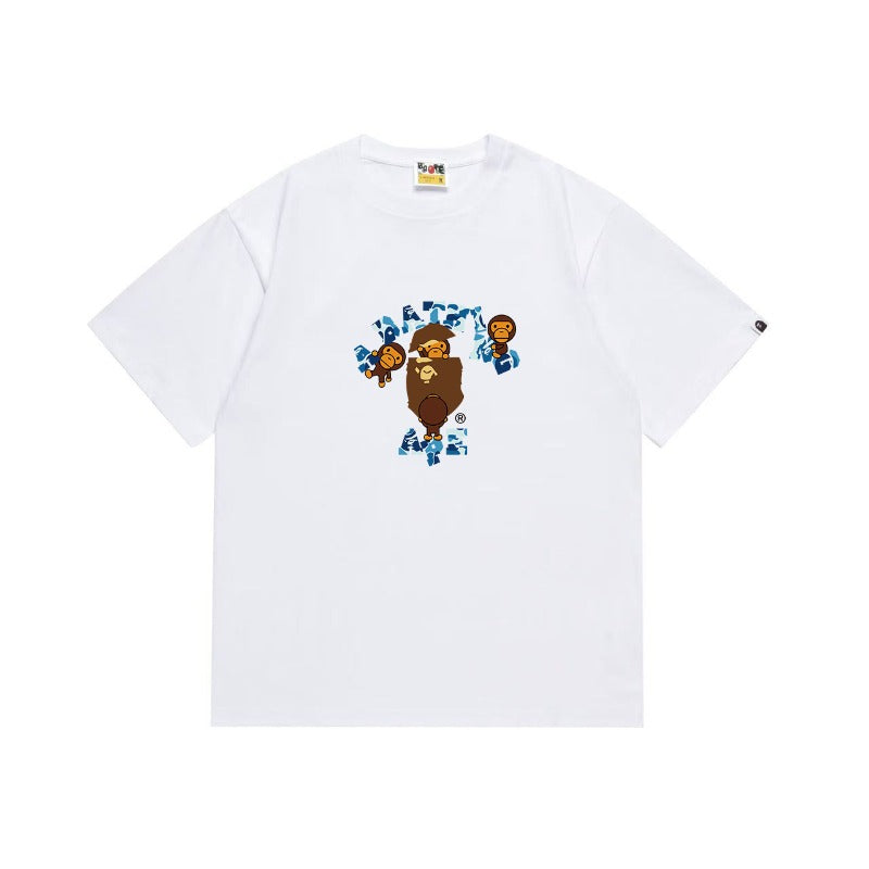 Bathing Shark and ape head print T Shirts NextBlock