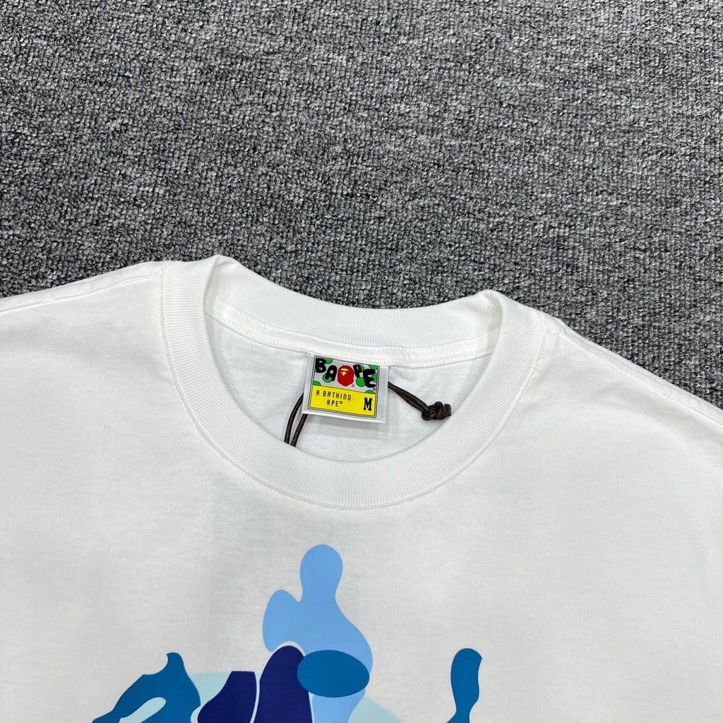 Bathing Shark and ape head print T-Shirt NextBlock