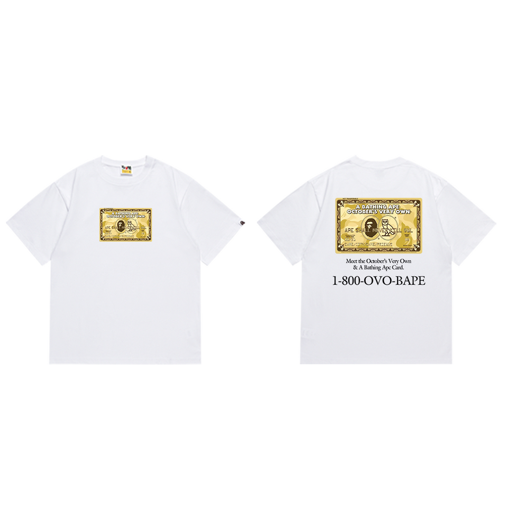 Bathing Shark and ape head print T-Shirt NextBlock