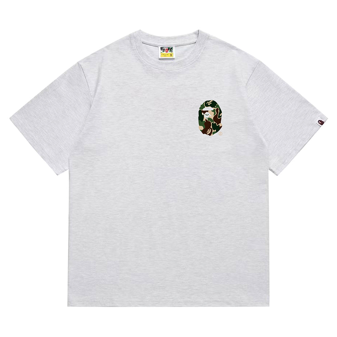 Bathing Shark and ape head print T-Shirt NextBlock
