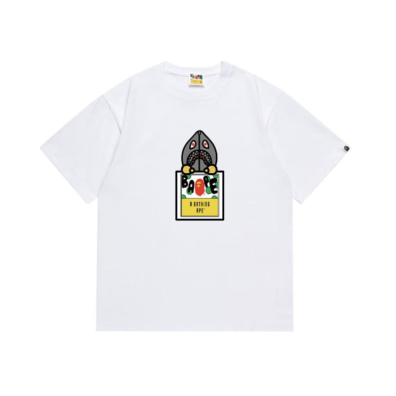 Bathing Shark and ape head print T Shirts NextBlock