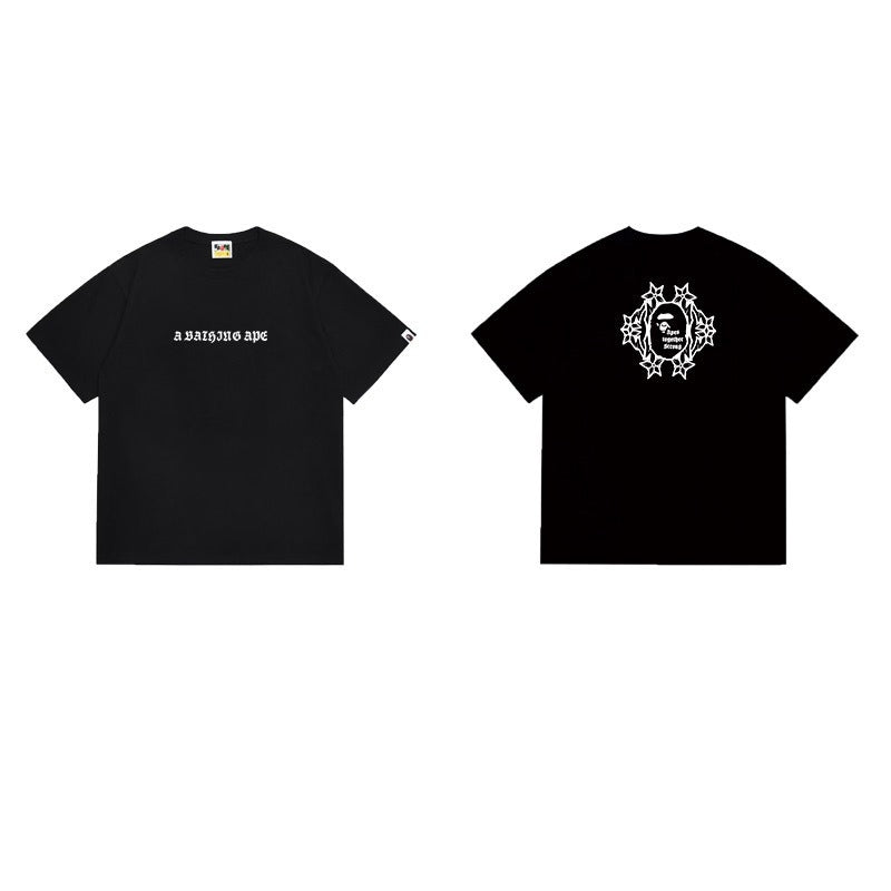 Bathing Shark and ape head print T Shirts NextBlock