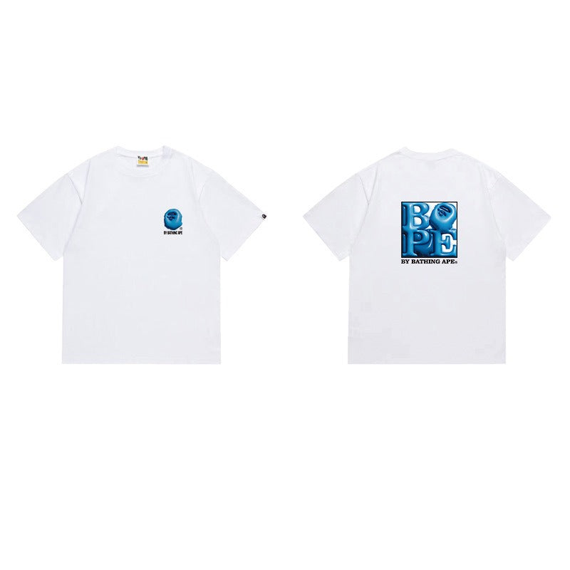 Bathing Shark and ape head print T Shirts NextBlock